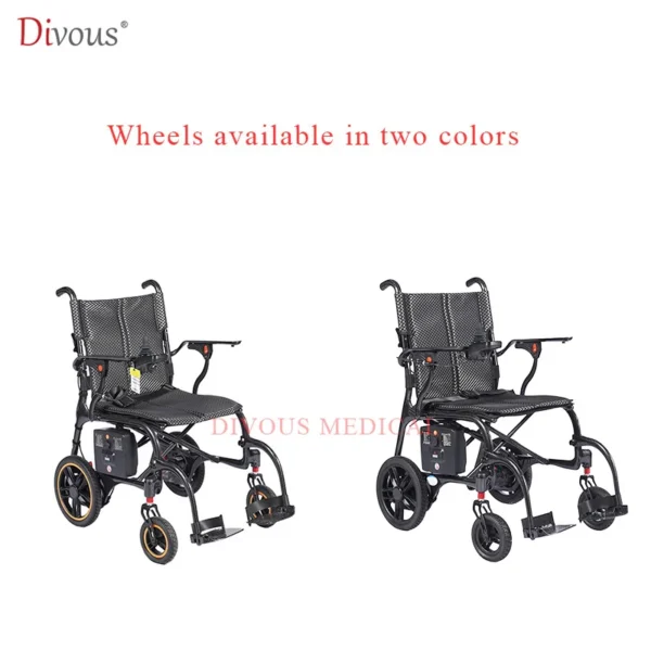 Hot New Design Luxury Portable Lightweight Ultra Light Foldable Carbon Fiber Electric Wheelchair For Disabled Wheelchair - Image 6