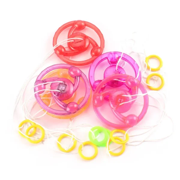 3pcs New Luminous Hand Pull Luminous Flashing Rope Flywheel Toy Led Light Toy Novelty Children Flywheel Flash Gyro Gift Toys - Image 6