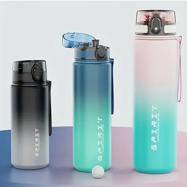 1L Large Capacity Sports Water Bottle Motivational Leak Proof Portable Reusable Plastic Cups Outdoor Travel Gym Jugs - Image 4