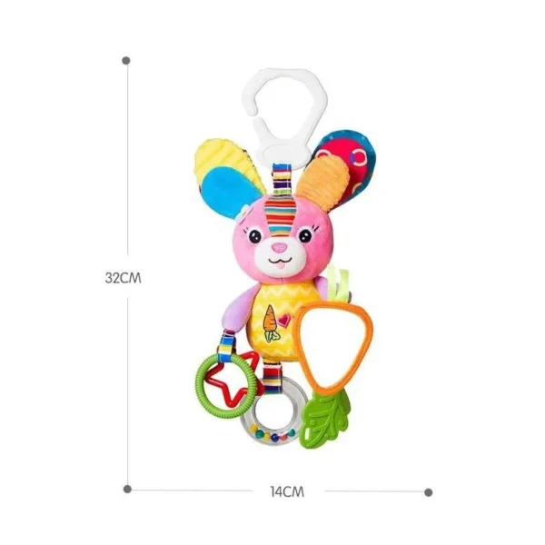 Baby Hanging Rattles Soft Newborn Plush Animal Stroller Toys Cartoon Pendant Toy Baby Soft Animal Handbells Rattles Travel Toys - Image 6