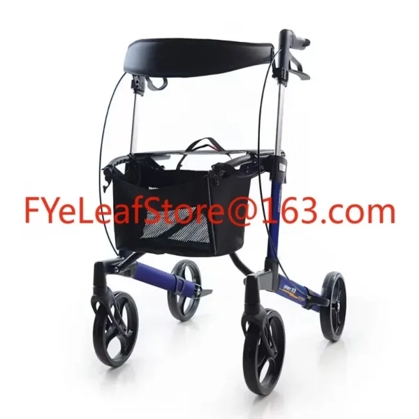 Light Weight Mobility Adult Carbon Fiber Walking Rollator Space Walker with Seat