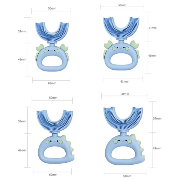 360 Degree U-shaped Baby Toothbrush Cute Cartoon Children Teethbrush Oral Care Cleaning Brush Silicone Kids Toothbrush Oral Tool - Image 6