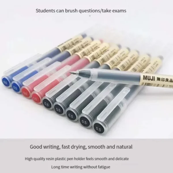 1/3Pcs/Set Kawaii MUJIs Gel Pen Black/Red/Blue 0.38mm 0.5mm Ink Japan Color Pen Office School Ballpoint Pen Japanese Stationery - Image 2