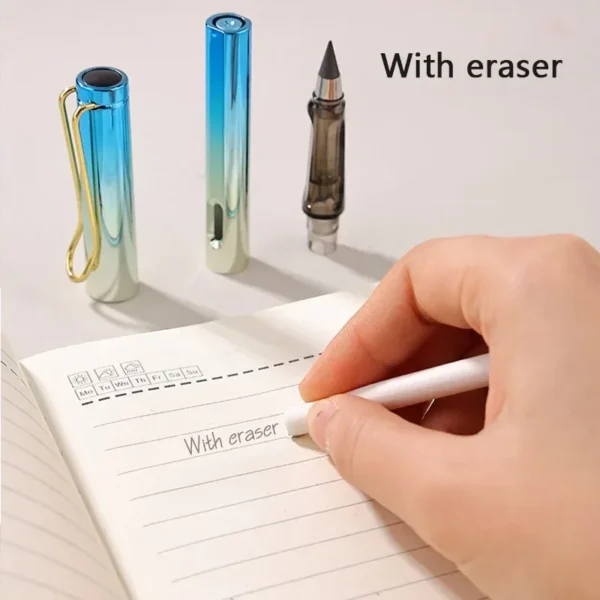 9PCS Eternal Pencil For Kids Cute Pens Painting Art Office&School Supplies Infinity Tips Refill Set Stationery - Image 3
