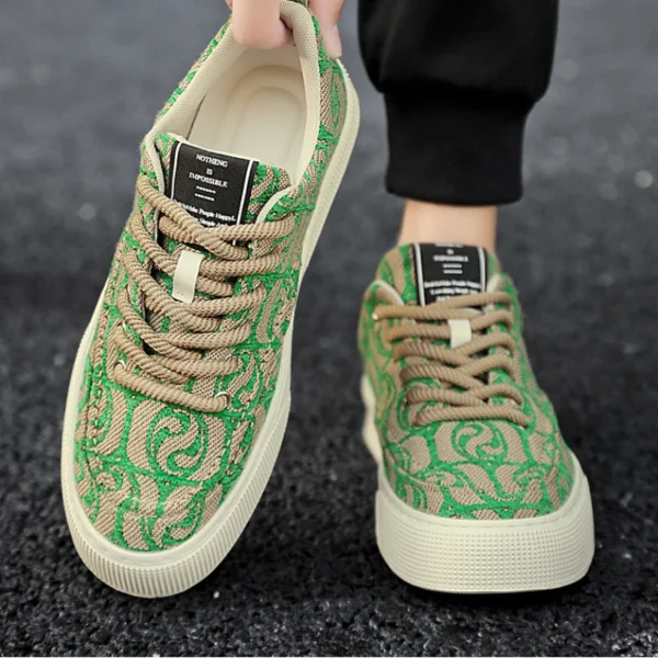 Designer Men Shoes New Prints Male Sneakers Canvas Shoes for Men Trendy Street Skateboard Shoes Spring Autumn Lace Male Footwear - Image 5