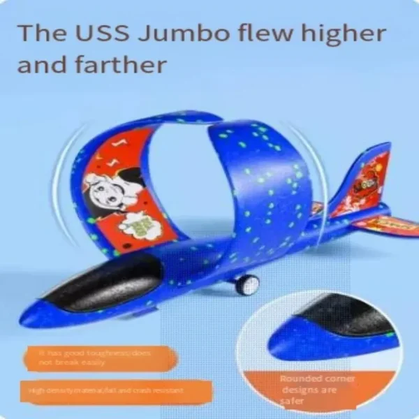 Catapult Foam Plane Gun Fire Outdoor Sports Hand Toss Flying Glider Toy Boys GGirls - Image 4