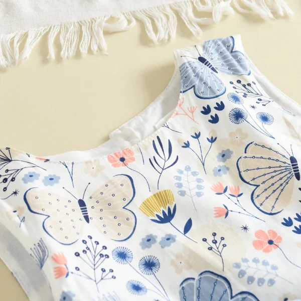 Melario Bow Girl Princess Dress New Summer Kid Girls Dress Floral Sweet Children Party Suits Butterfly Costume Children Clothing - Image 4