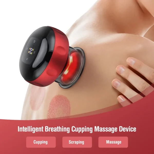 Intelligent Vacuum Cupping Massage Device Electric Heating Scraping Suction Cups Physical Fatigue Relieve Health Guasha Cans - Image 2