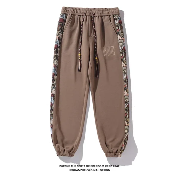 2024 Spring New Bear Embroidery Men's Casual Trousers Loose Fit Trendy Sporty Footwear Versatile Boots Men's Pants - Image 4