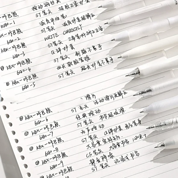 5Pcs Simplicity Fashion Gel Pen Set Solid Color Cute Quick Drying Neutral Pens Lovely Student Stationery School Office Supplies - Image 2