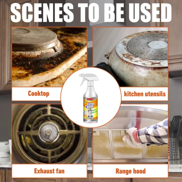 Kitchen Foam Grease Spray Grill Oven Dirt Oil Cleaning Stove Degreasing Bubble Cleaner Rinse Free Household Degreasing Detergent - Image 3