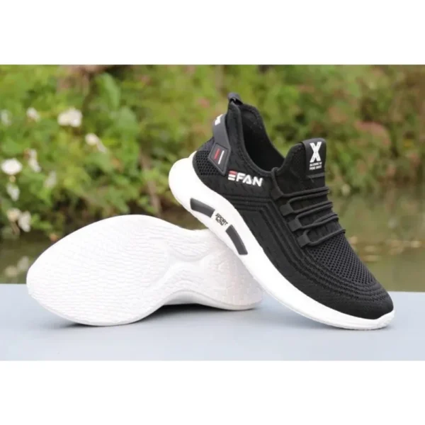 Men's Summer Breathable Mesh Shoes, Dad Shoes, Men's Sports and Leisure Shoes, Anti Slip and Anti Odor Fly Woven White Shoes - Image 4