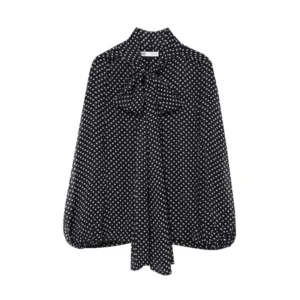 Women Cape Blouse With Tie Detail Spring Casual V Neck Women's Blouse Lightweight Lady Top Long Sleeve Female Shirts & Blousers
