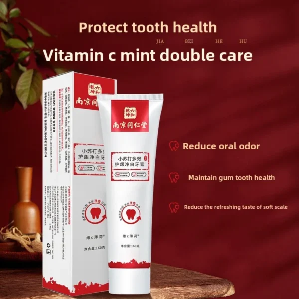 Pure White Toothpaste Genuine Toothpaste Mint Fresh Breath Baking Soda Toothpaste One Box - Image 3