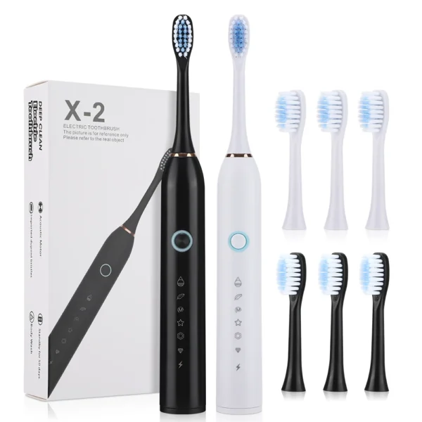 6 Modes Electric Toothbrush Rechargeable Toothbrush High Vibration Dental Tooth Whitening Cleaner Electric Brushes Oral Care