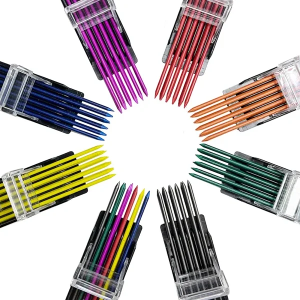 2.0mm Colors Mechanical Pencil Refill 2B Erasable Colorful Leads Art Painting Drawing Tools Students Stationery 12 Roots/Box - Image 3