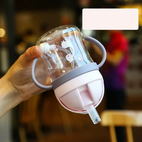 250ml Baby Feeding Cup with Straw Children Learn Feeding Drinking Bottle Kids Training Cup with Straw - Image 2