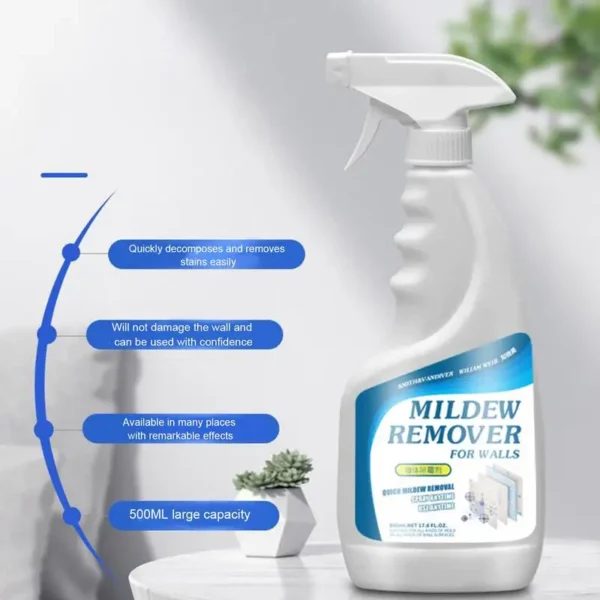 500ml Mould Cleaning Spray Wall Mold Remover Cleaning Spray Bathroom Kitchen Cleaning Effective Mildew Removal Spray Cleaner - Image 4