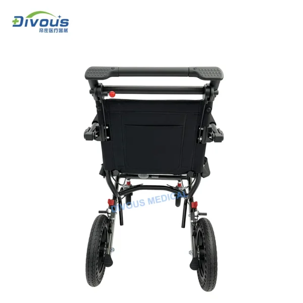 New Product Aluminium Alloy Foldable Ultralight Travel Manual Wheelchair For Airplane Airport Disable Elderly Trolly - Image 4