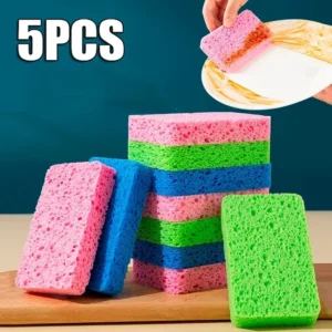 5Pcs Cleaning Sponge Rubs Compressed Sponges Wipes for Washing Dishes Scouring Pads Descaling Cooktop Tool Kitchen Accessories