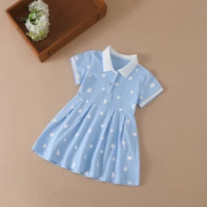 Girls Clothes 2024 New Summer Princess Dresses Short Sleeve Kids Dress Baby Dresses for Children Clothing 2-6Y