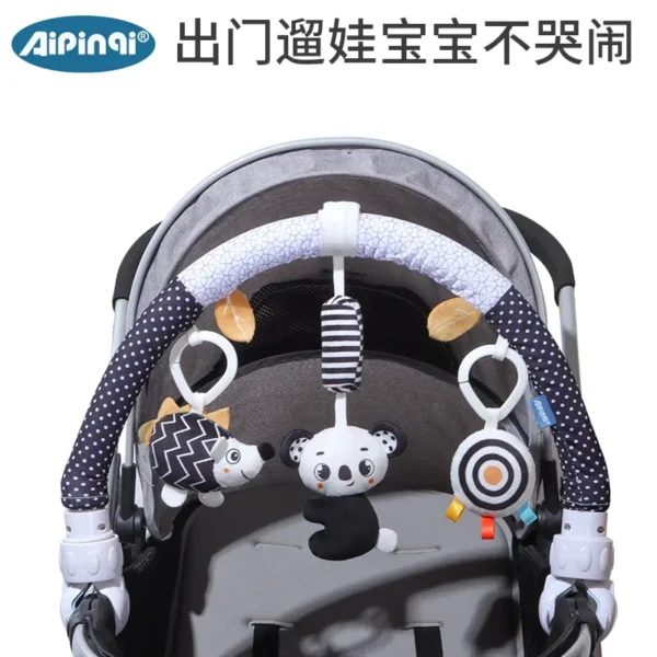Infant Baby Stroller Arch Toy Play Bar Fun Newborns Sensory Activity Adjustable for Bouncers and Car Safe Seat Bed Hanging Toys - Image 4
