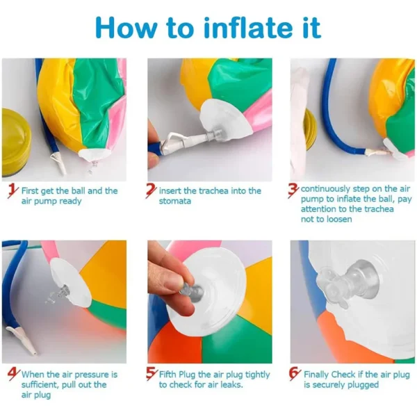 6Pcs Inflatable Beach Ball Colorful Balloons Swimming Pool Party Water Game Balloons Beach Sports Shower Ball Fun Toys for Kids - Image 6