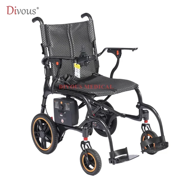 Hot Sale N/W:12KG Popular Ultra Lightweight Folding Carbon Fiber Electric Wheelchairs - Image 2