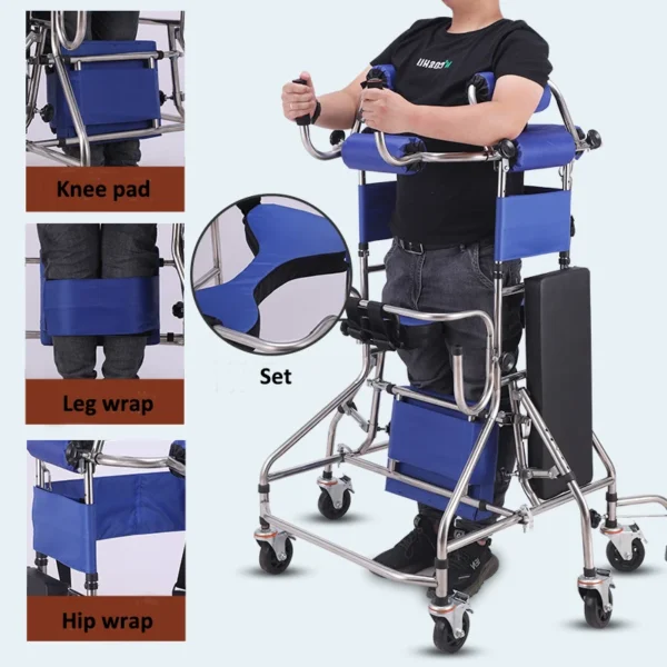 Wheelchair Inch Lightweight Andador Wheel Handicapped Wheeled Lightweight 4in Electronic Leg Medical Aluminum Rollator - Image 4