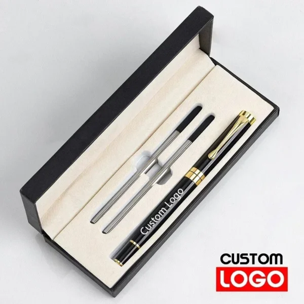 Gift Box Packaging Luxury Metal Ballpoint Pens School Business Office Signature Roller Pen Student Stationery Supplies Writing