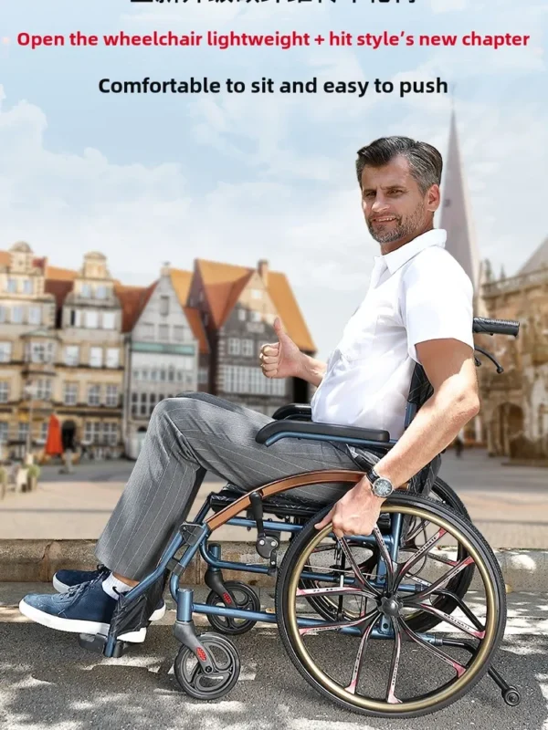 Foldable Lightweight Hospital Rehabilitation Wheelchair Portable Small Scooter for the Elderly