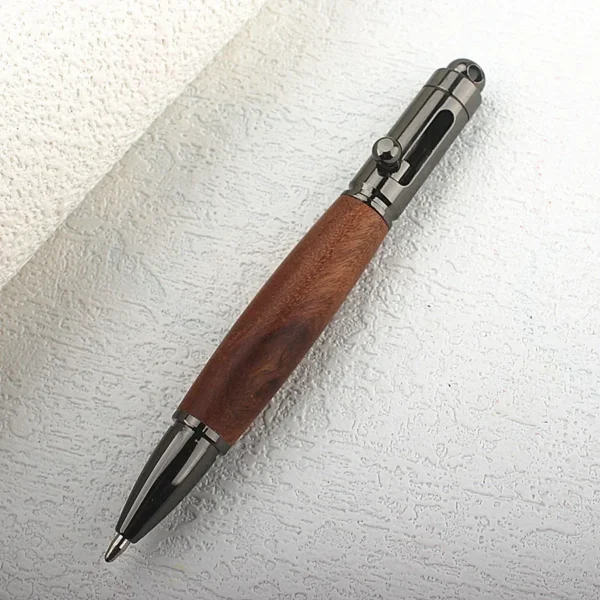 Premium Metal Ballpoint Pen with Wood Barrel for Smooth Writing Experience and High-End Design-0.7MM Ink-Office pens - Image 2