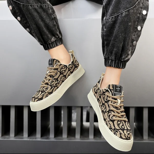 Designer Men Shoes New Prints Male Sneakers Canvas Shoes for Men Trendy Street Skateboard Shoes Spring Autumn Lace Male Footwear - Image 6