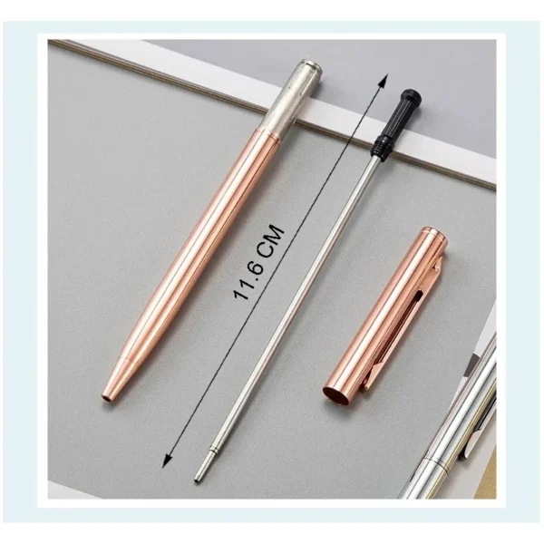 50 Pcs Metal Ballpoint Pen Rose Gold Pen Custom Logo Stationery Business Gift Lettering Engraved Name School&office Supplies - Image 6