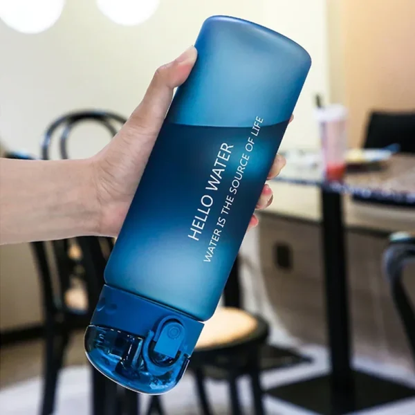 780ml(26oz) Frosted Water Bottle - Transparent Leakproof Sports Bottle for Gym/Travel/Outdoor, BPA-Free Reusable with Carabiner - Image 5