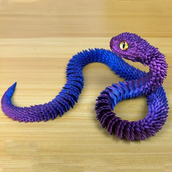 3D Printed Snake Movable Joint Fidget Toy Figurine Simulation Snake Office Desktop Ornament 2025 New Year Gifts Crafts Gift - Image 4
