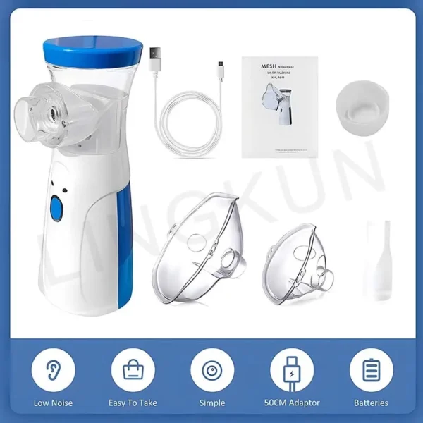 Inhaler Nebuliser Inhalator Handheld Inhale Nebulizer Mesh Atomizer for Adult Kids Nebulizador Oximeter Ear Thermometer Health - Image 6