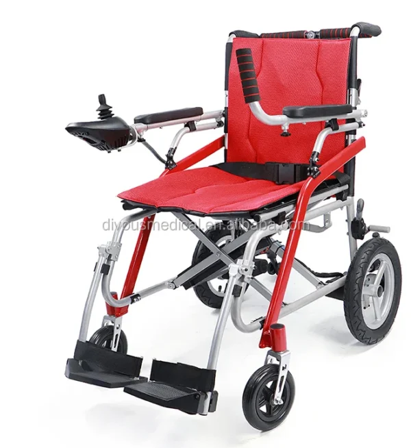 Free Shipping Lightweight Folding Aluminium Electric Mobility Wheelchair for the Elderly - Image 2