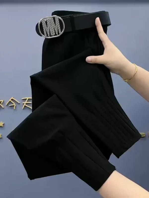 Autumn Winter Casual Pants Women's High Waist Slim Feet Harem Pants Loose and Fashionable Martin Boots and Pants - Image 3