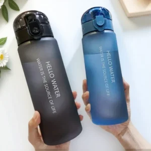780ml(26oz) Frosted Water Bottle - Transparent Leakproof Sports Bottle for Gym/Travel/Outdoor, BPA-Free Reusable with Carabiner