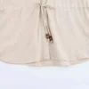 ZBZA Women Lace-up Loose Shirt Lapel Short-sleeved Single-breasted Solid Color Simple Commuter Blouse Pring Summer New Chic Top - Image 4