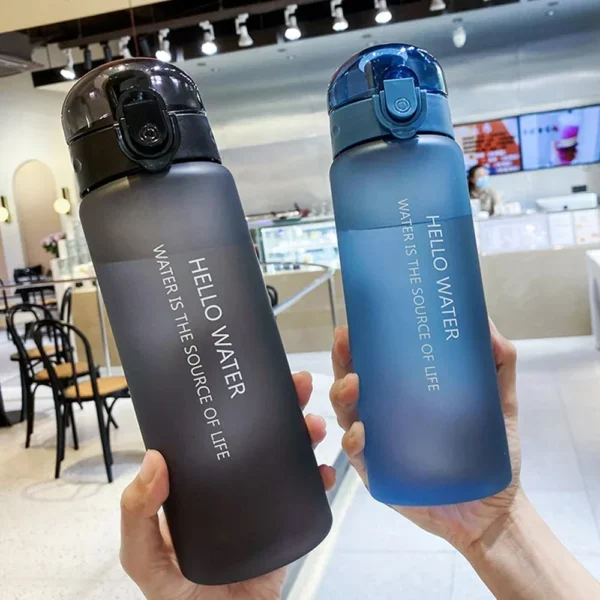 780ml(26oz) Frosted Water Bottle - Transparent Leakproof Sports Bottle for Gym/Travel/Outdoor, BPA-Free Reusable with Carabiner - Image 4