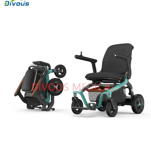 Hot Lithium Battery Bluetooth Folding Walker Electric Wheelchair Outdoor Rollator for Disabled People - Image 3