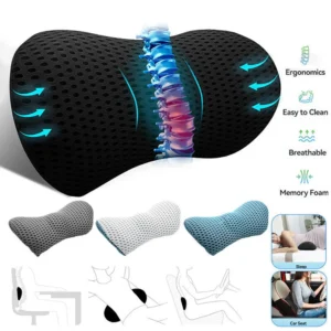 Lumbar Back Support Cushion Breathable Memory Foam Interior Accessories Bed Sleeping Car Seat Wheelchair Office Chair Pillow