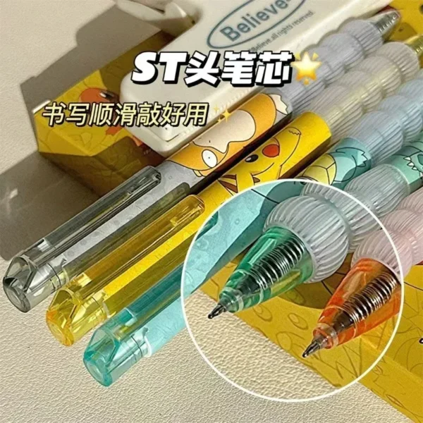 5pcs Pokemon Pikachu Gel Pen Cute Anime Cartoon Charmander Squirtle Press on Gel Pen Stationery School Supplies Holiday Gifts - Image 5