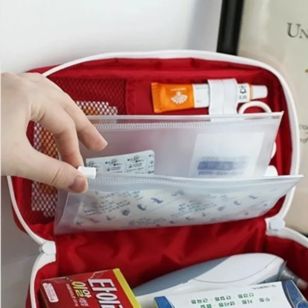 Health Medicine First Aid Kit Oxford Cloth Portable Travel Storage Emergency Kit Tote Bag Outdoor Medical Bag Storage Bag Health - Image 3