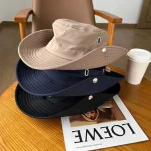 Women's Outdoor Sunshade Fisherman Hat Sunscreen Mountain Climbing Hat Big Brim Sunshade Hat Caps Fishing Hats for Men 삿갓모자
