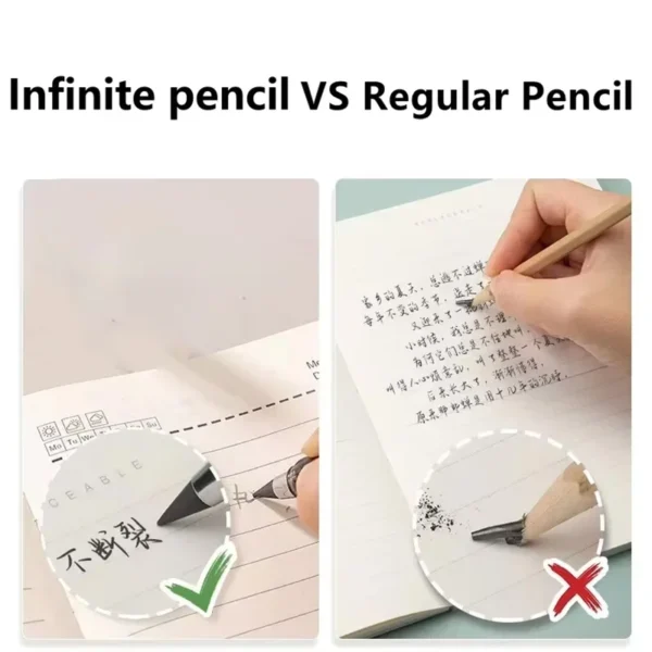 New Unlimited Pencil No Ink Magic Pencils for Writing Art Sketch Stationery Kawaii Portable Replaceable Pen School Supplies - Image 3