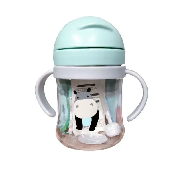 250ml Baby Feeding Cup with Straw Children Learn Feeding Drinking Bottle Kids Training Cup with Straw - Image 4