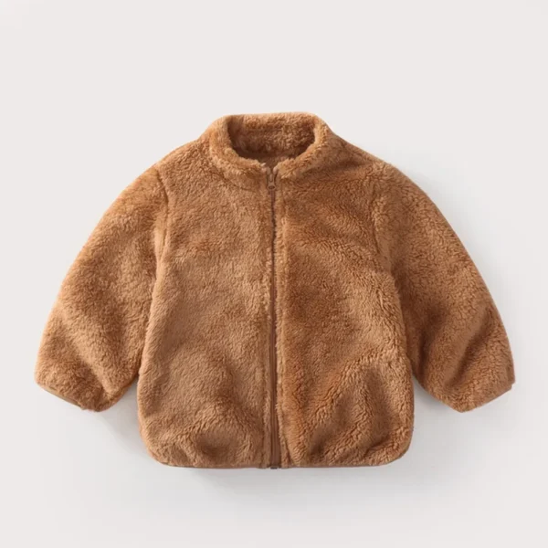 1pcs Boys Girls Autumn Coat Children Winter Thermal Fleece Jacket Kids Coats Double Sided Velvet Outerwear Baby Warm Clothes - Image 3